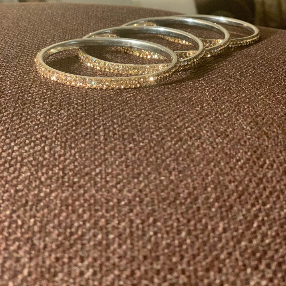 Beautiful Crystal Gold Bangle Bracelet